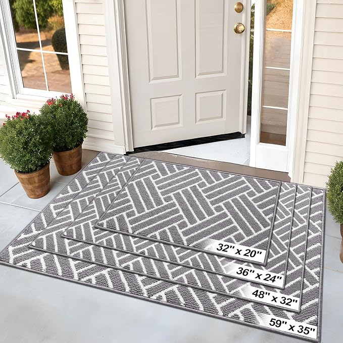 OLANLY Indoor Door Mat, 32x20 Inch, Dirt Resistant and Absorbent, Non-Slip