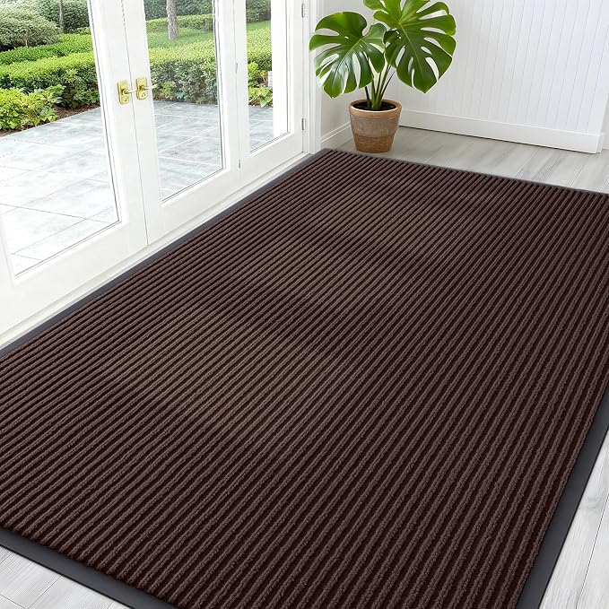 OLANLY Front Door Mat Indoor Outdoor Entrance, Waterproof Heavy Duty Doormat