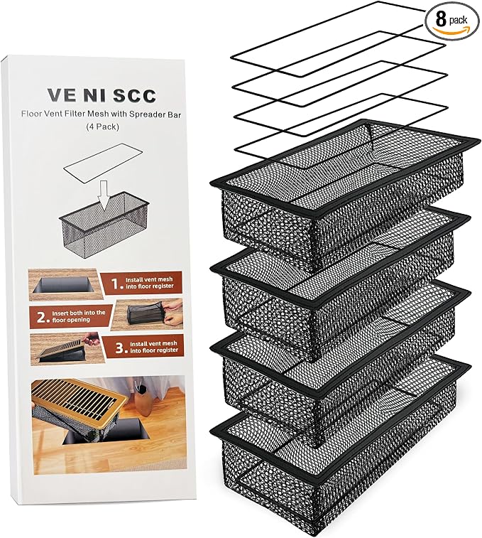Floor Vent Screen Net 2''x12'', Air Vent Filter Mesh