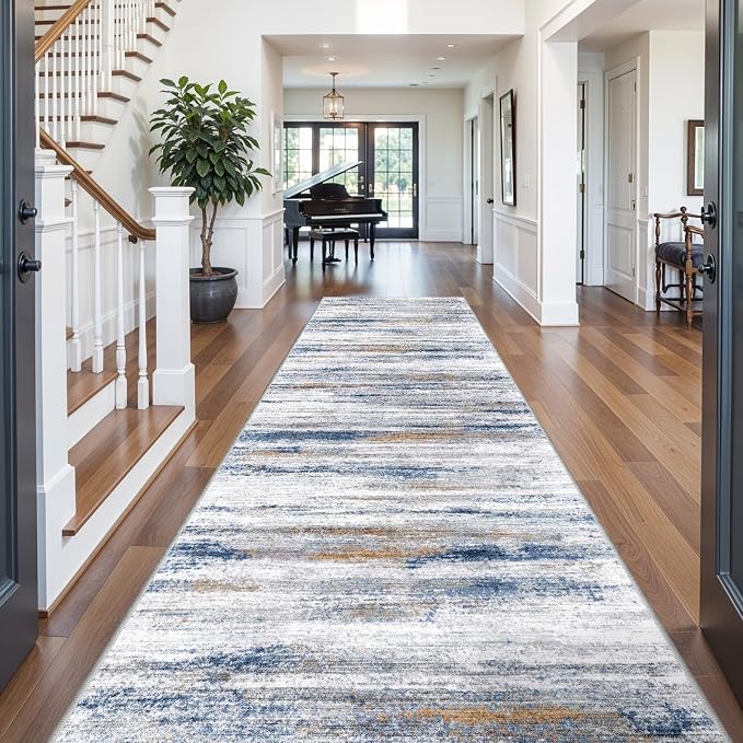 5x12 Runner Rug for Wide Hallway: Long Washable Runners for Entryway Living