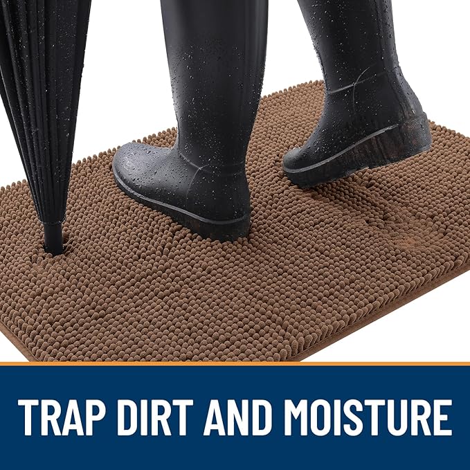OLANLY Dog Door Mat for Muddy Paws 59x32, Absorbs Moisture and Dirt, Absorbent