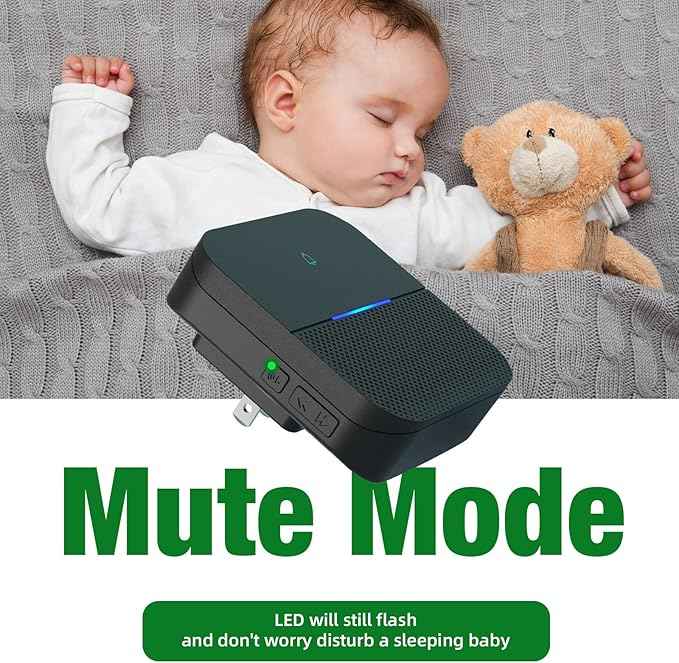 AIDA Lighted Wireless Doorbell for Home, Waterproof Battery Doorbell 1