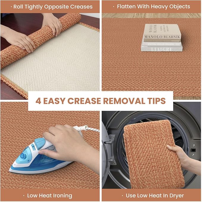 IOHOUZE Small Area Rug 2x3 Washable Woven Rugs