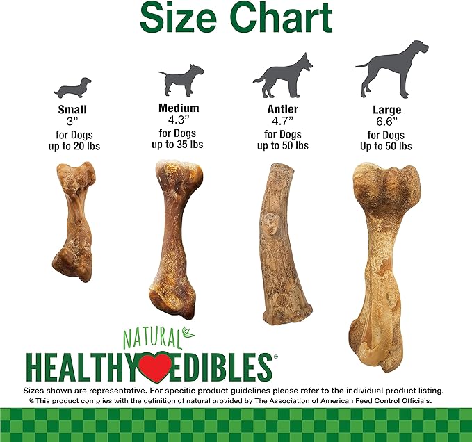 Nylabone Healthy Edibles Broth Bone Natural Dog Chews Long Lasting Treats Ham Flavor Small/Regular - Up to 25 Ibs. (16 Count)
