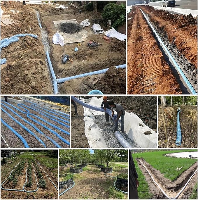 French Drain Pipe for Lawn, L 110ft)