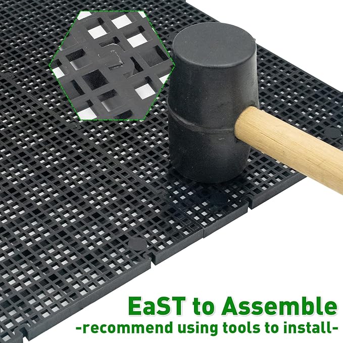 LINLAN 8 Pieces High-Density Aquarium Grid Plastic with 48 Brackets, Fish Tank Divider, Egg Crate for DIY Filtration and Bottom Protection in Aquascaping