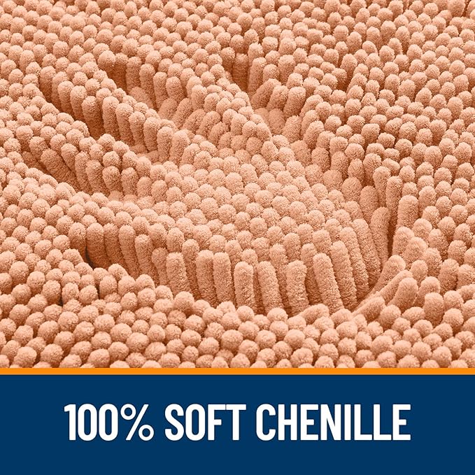 OLANLY Large Bathroom Rugs 40x32, Extra Soft Absorbent Chenille Bath Rugs