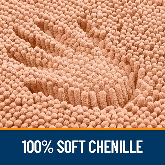 OLANLY Large Bathroom Rugs 70x46, Extra Soft Absorbent Chenille Bath Rugs