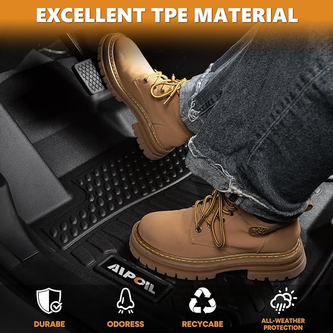 AIPOIL® Floor Mats & Cargo Liner Set for 2022-2025 2026 Lexus NX Hybrid (Include Plug-in) All Weather Protection TPE Anti-Slip Automotive Full Set Custom Car Mats Accessories - Black