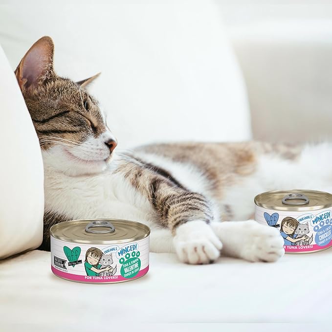 Weruva BFF Minced Natural Wet Cat Food, Tuna and Salmon Soulmates in Gelee, 10oz Can, Pack of 12