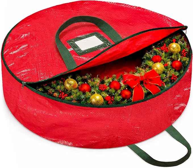ZOBER Christmas Wreath Storage Container 30 Inch