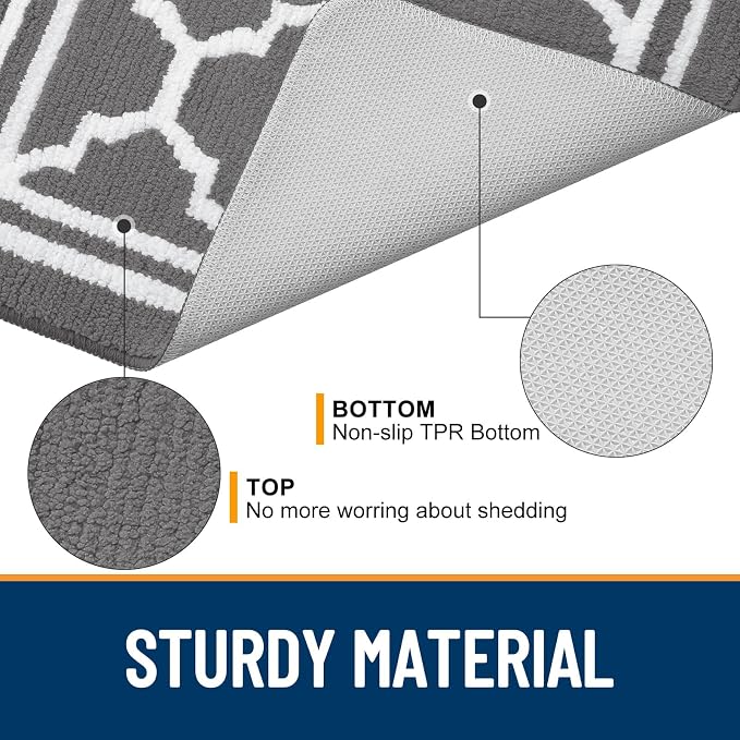 Buganda Large Indoor Door Mat, Dirt-Resistant and Absorbent Doormat, Low