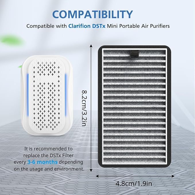 8 Pack For DSTx HEPA + Carbon Filters Replacement Compatible