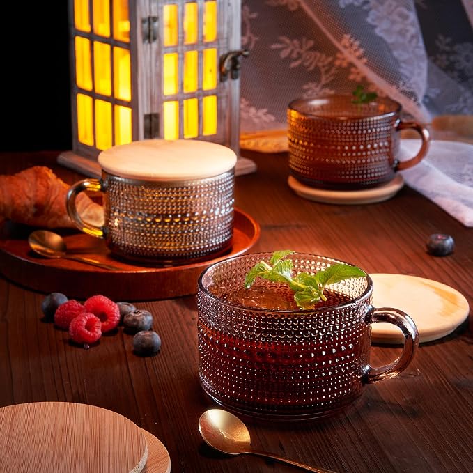 Khen Colors Glass Coffee Mugs Set