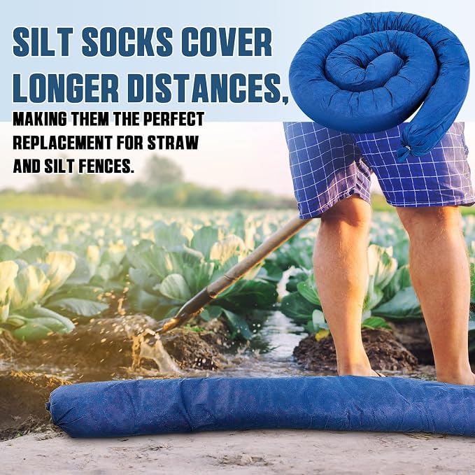 2 Pcs Sediment Filter Erosion Control Blanket Silt Fence Sock