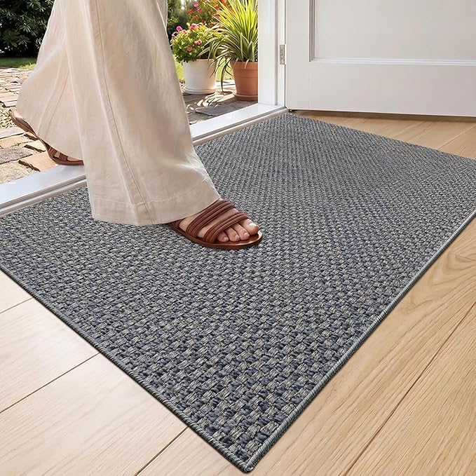 Color&Geometry Ultra-Thin Indoor Door Mat, Washable Doormat