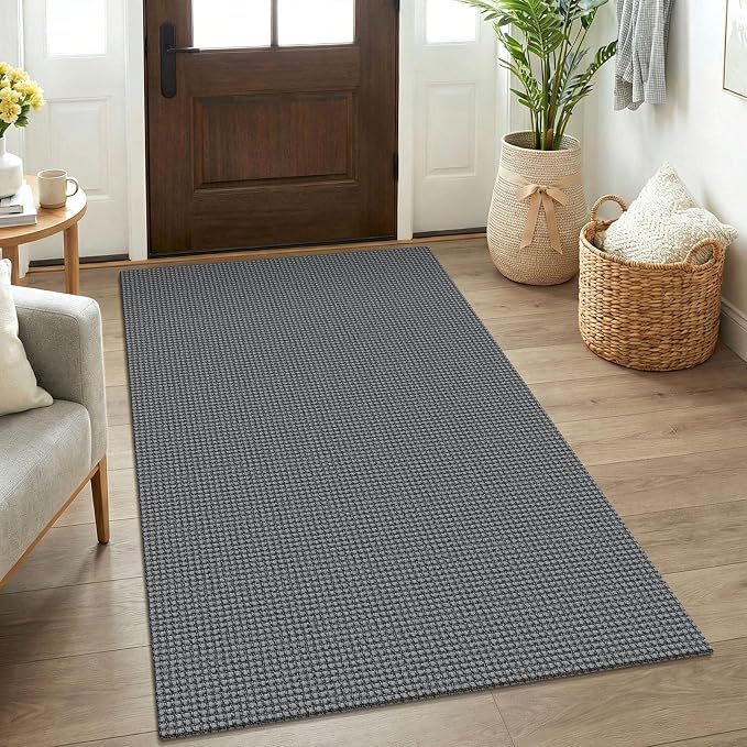 KOZYFLY Rugs for Entryway 3x5 ft Washable Area Rug Non Slip Rubber Backed Entry