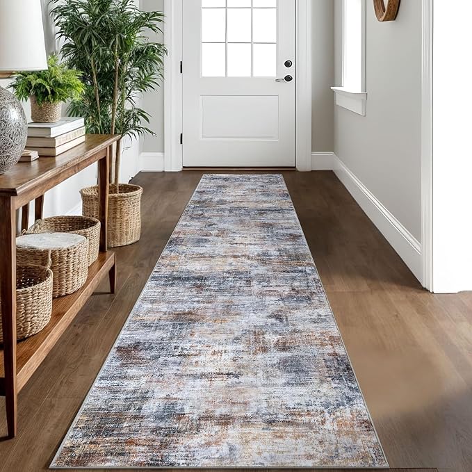 IOHOUZE Abstract Runner Rug 2x10 Ft Washable Runners