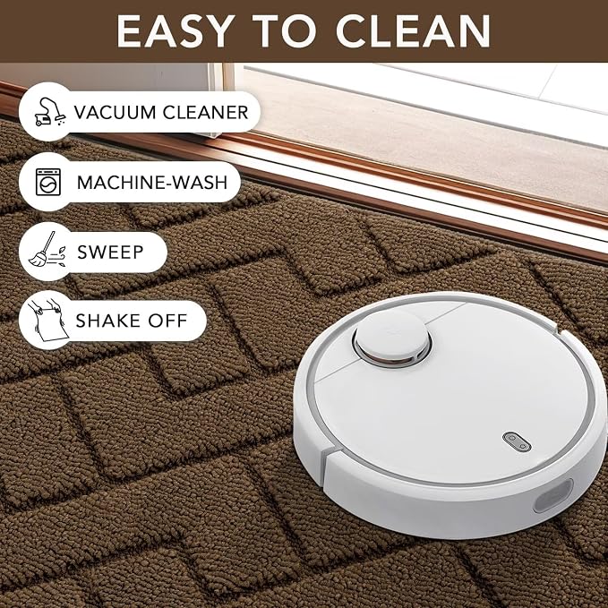 hicorfe Front Door Mat Outside Entrance, Stain and Fade Resistant, Non Slip