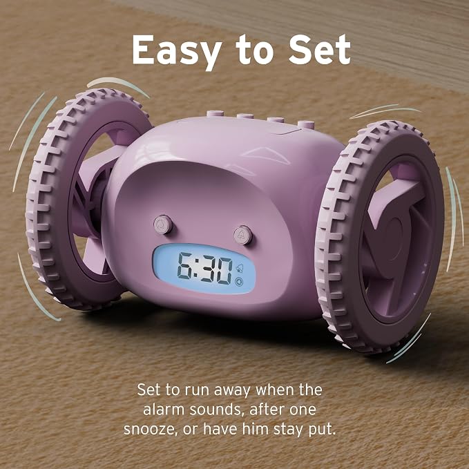 CLOCKY Alarm Clock on Wheels – Loud Rolling Alarm Clock