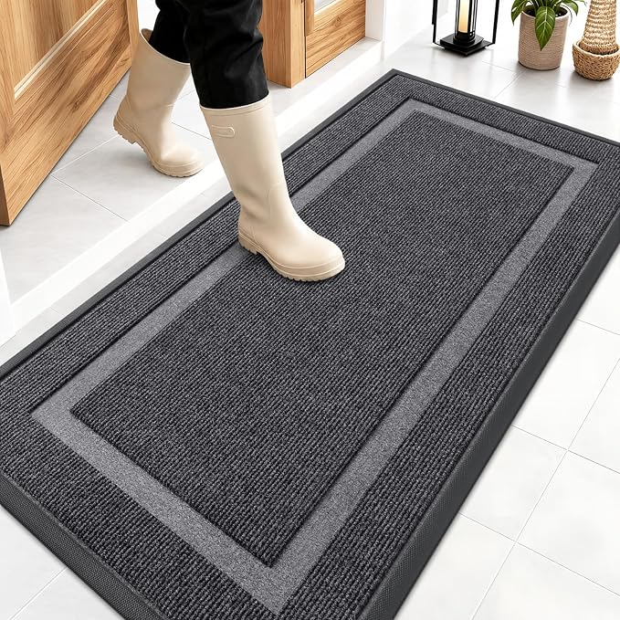 OLANLY Front Door Mat Indoor Outdoor Entrance, Waterproof All-Season,
