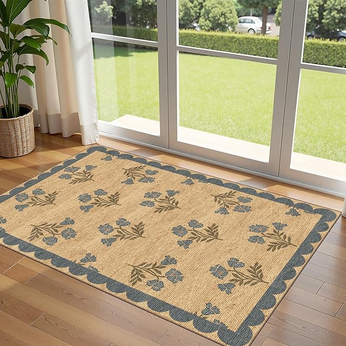 3x5 Floral Entry Rug