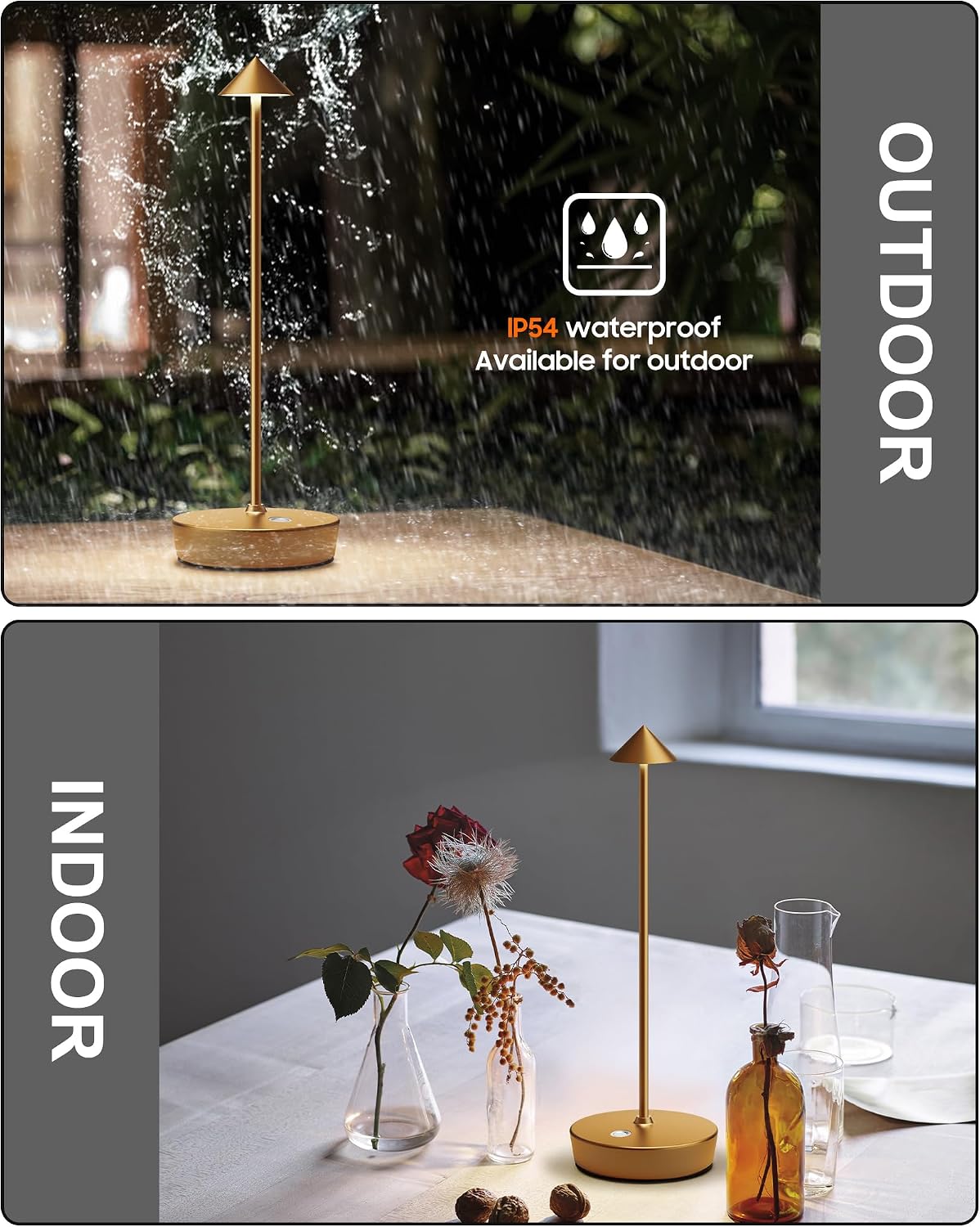 LED Cordless Rechargeable 6000mAh Battery Outdoor Table Lamps