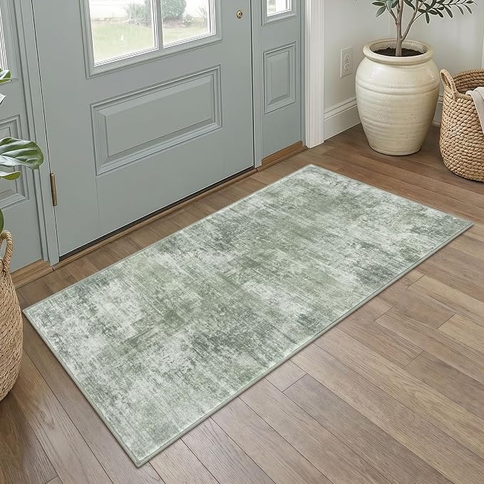 IOHOUZE Abstract Runner Rug 2x4 Ft Entryway Rugs Washable Door Mat Indoor