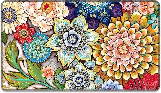 Rnivvi Front Door Mat, Heavy Duty Low Profile Anti-Slip Entryway Rug