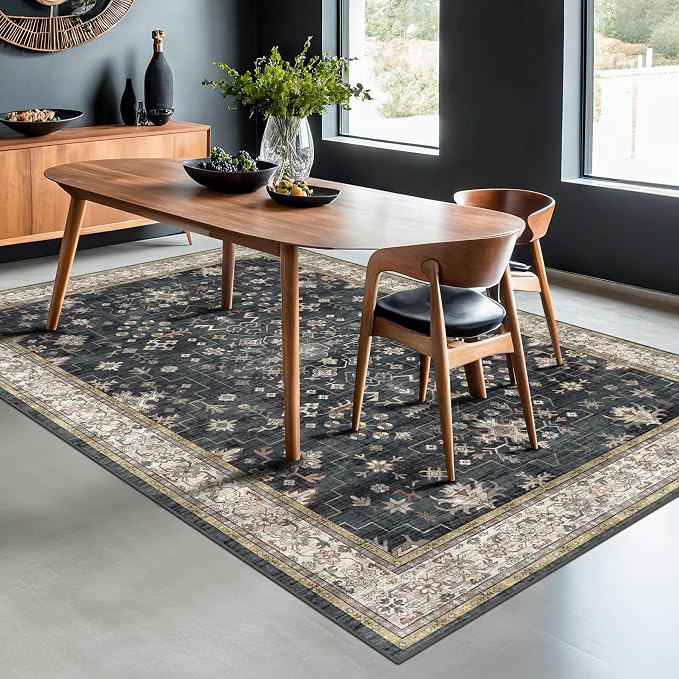 Boho Dining Room Rugs for Under Table