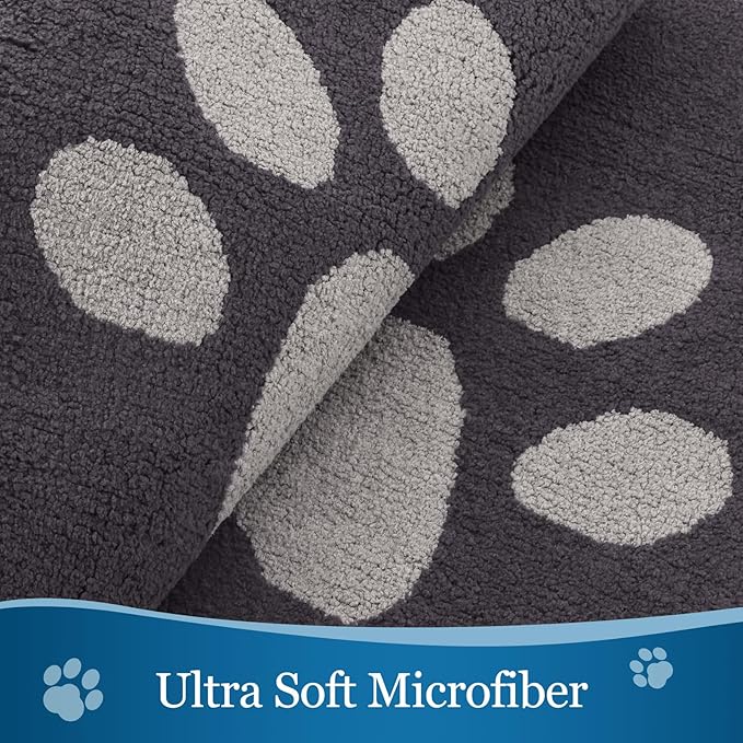 Buganda Dog Door Mat for Muddy Paws, Absorbent Dirt Trapper Washable Indoor Doormats, Non Slip Low-Profile Mud Mat for Dogs, Front Entrance Doormat for Inside Floor (70x47 Inches, Dark Grey)