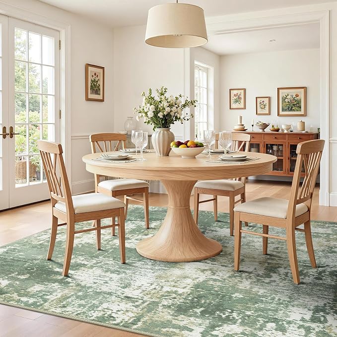 RELEANY Washable Area Rugs 6'x8' Non-Slip Modern Abstract Soft