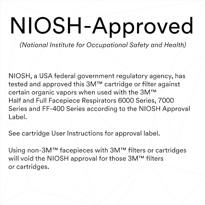 3M P100 Respirator Cartridge/Filter 60923, 1 Pair, NIOSH Approved, Helps