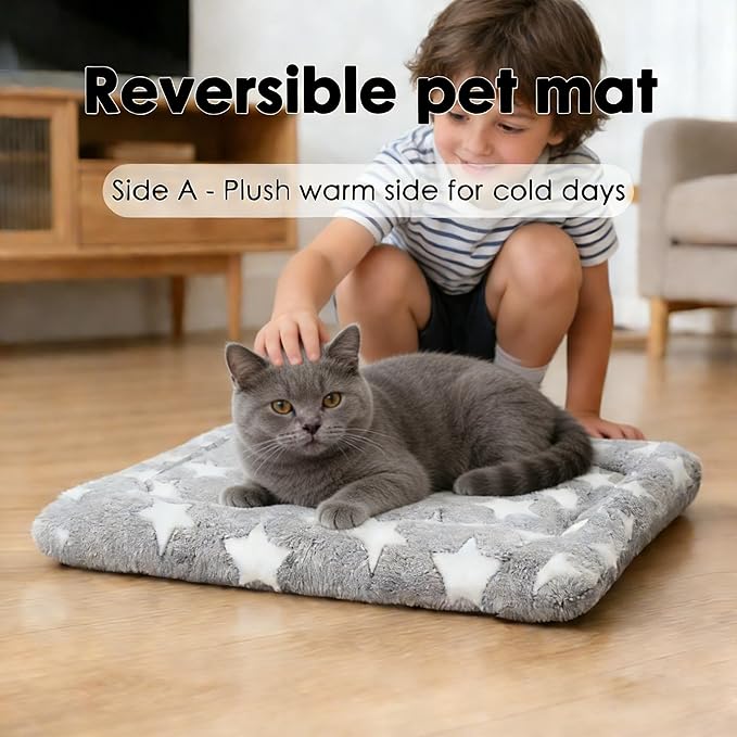 Dog Bed Mat - Reversible Dog Crate Bed Mats, Soft & Breathable Kennel Pad, Durable Crate Bed for Extra Small Dogs & Cats