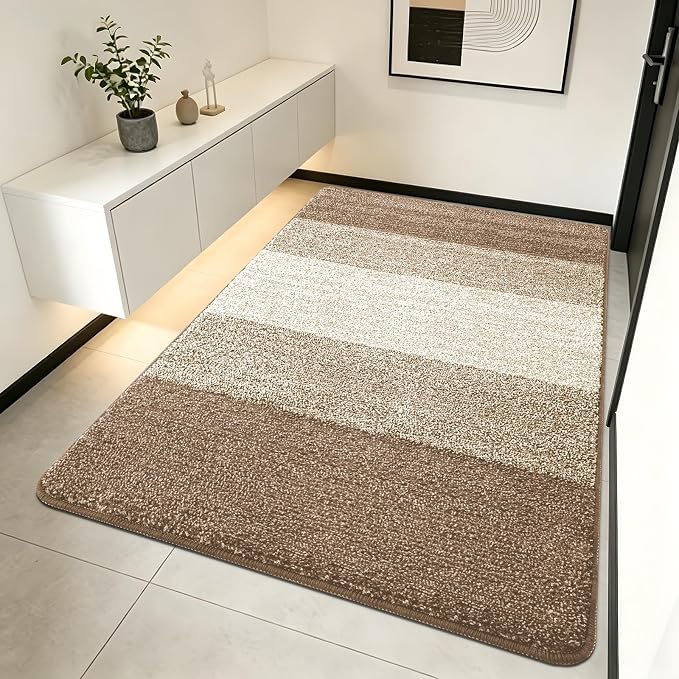 Kitinjoy Indoor Outdoor Door Mat, 70x32 Non-Slip Absorbent Dirt Trapper