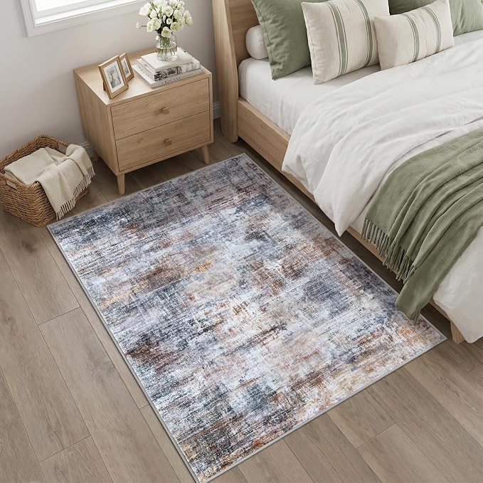 IOHOUZE Abstract Area Rug 4x5 Ft Washable Rugs