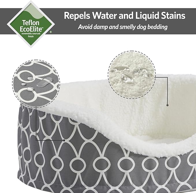 MidWest Homes for Pets Orthoperdic Egg-Crate Nesting Pet Bed w/ Teflon Fabric Protector, XS Gray