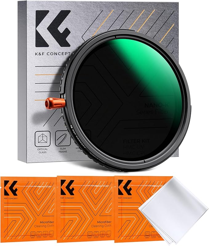 K&F CONCEPT 40.5mm Black Diffusion Mist Effect 1/4 & Variable ND2-32 & Circular