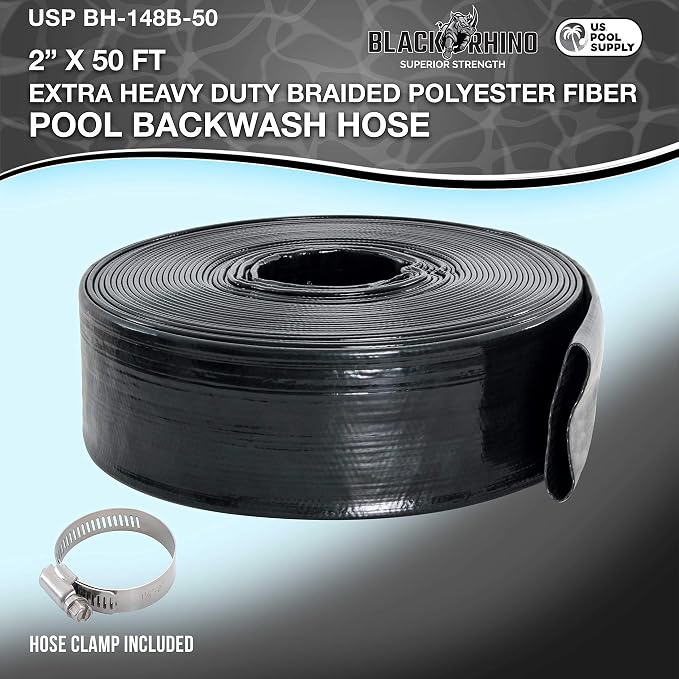 U.S. Pool Supply Pool Backwash Hose 2 Inch Diameter x 50 Feet