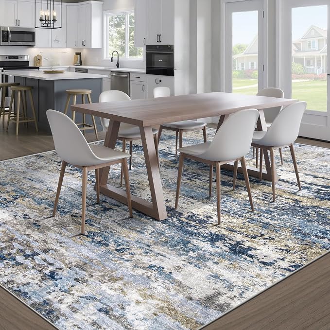 pmtsns Area Rugs 8x10 for Living Room: Washable Rug Modern Abstract Neutral