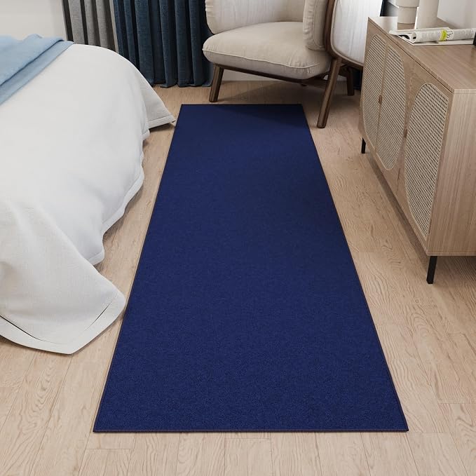 Ottomanson Hallway Runner Rug 2'7" x 9'10" Non Slip Solid Area Rugs Easy to
