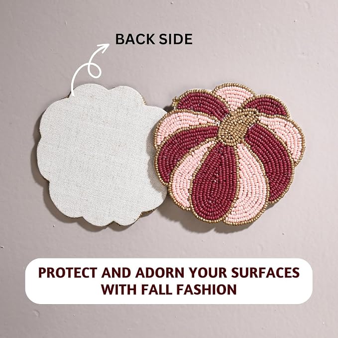 Folkulture Cute Fall Coasters Set of 4