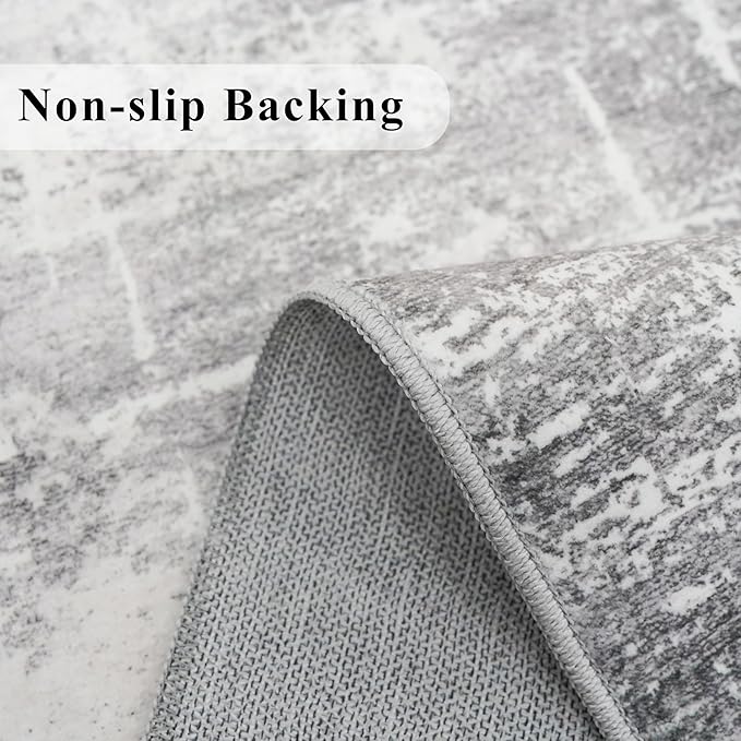 HY HAOYUNLAI Abstract 2x8 Runner: Washable Non-Slip 8ft Hallway Carpet