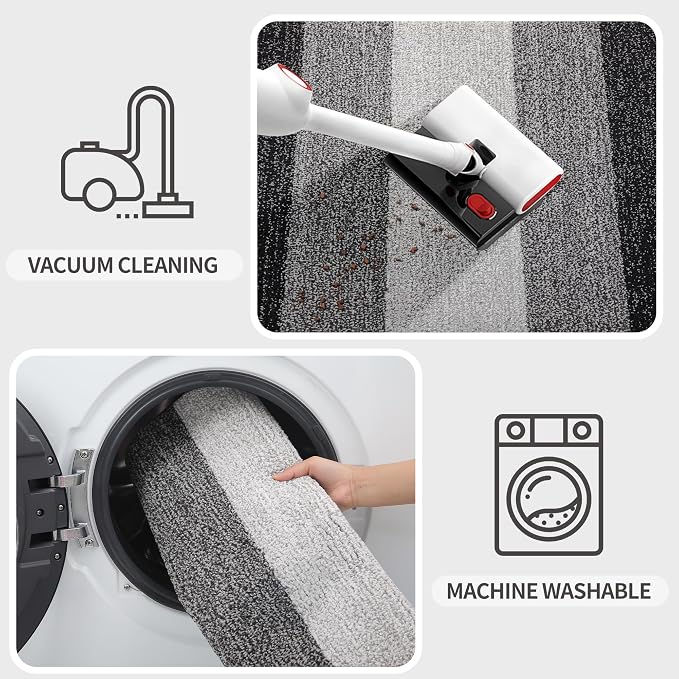 Kitinjoy Indoor Outdoor Door Mat, 59x24 Non-Slip Absorbent Dirt Trapper
