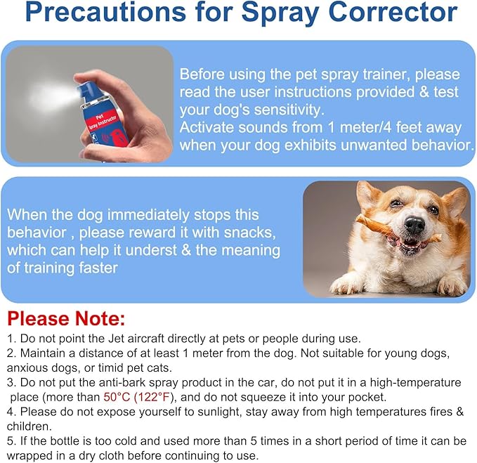 Dog Corrector Spray 70ml 3 Pack Pet Trainer Spray, Corrector Spray for Dog to Stops Barking, Jumping Up, Food Stealing, Dog Fights, Avoidance, Unwanted Dog Behaviour