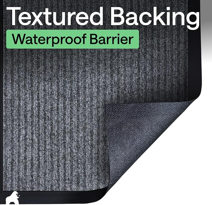 GORILLA GRIP Waterproof Traffic Guard Door Mat, Heavy Duty Entryway Mats