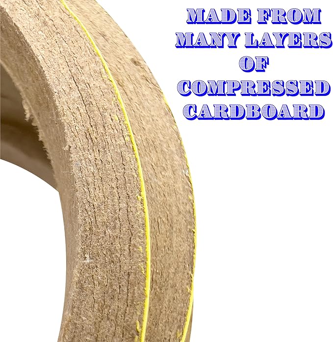 by M&M - 8004 Pk12 3.5 Inch Skinny Yellow Donut, Colorful Cardboard Classic Chew Bird Foot Toys, Lots of Shreddable Layers, Add to Toys, Great for Medium to Large Size Pets