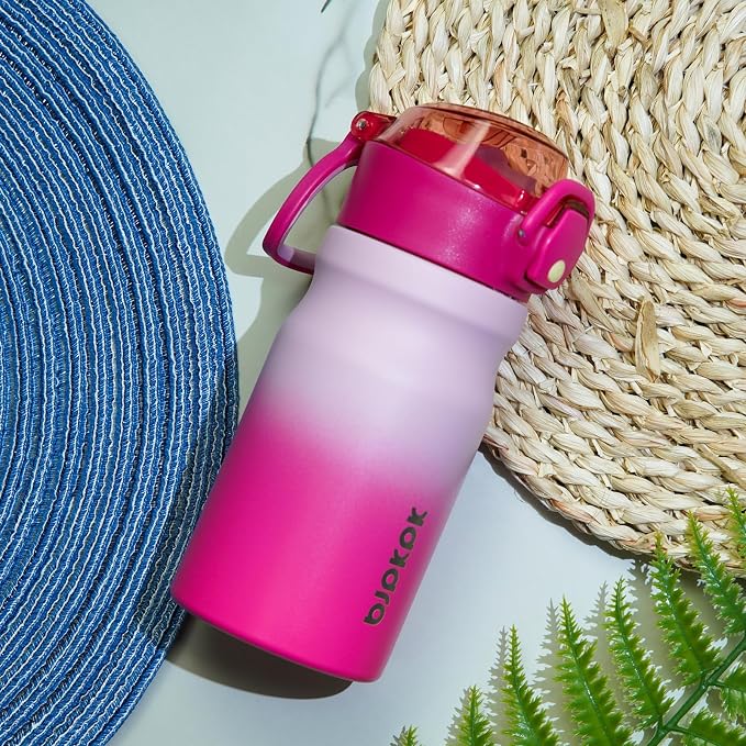 BJPKPK 14 oz Insulated Water Bottle, Stainless Steel Flask | Leak Proof Locking