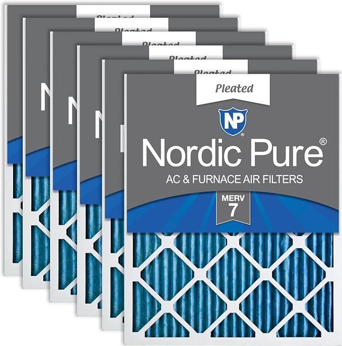 Nordic Pure 14x20x1 Pleated MERV 7 Air Filters 6 Pack