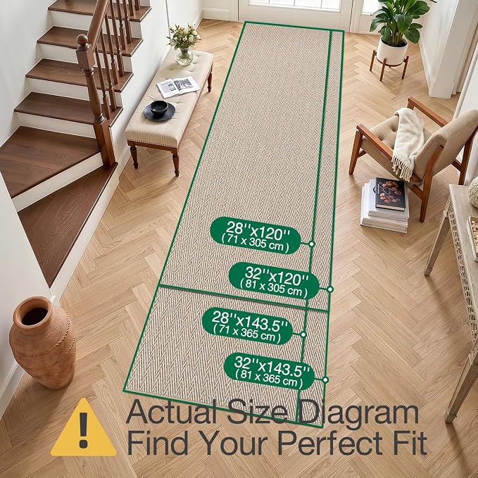 LUMI Ultra Thin Runner Rug for Hallway 2.3'x12', Non-Slip Entryway Rug
